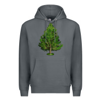 Rock White Pine Tree Illustrations Premium Hoodie - LillyAllenDesigns