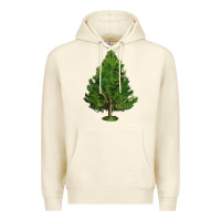 Sandshell White Pine Tree Illustrations Premium Hoodie - LillyAllenDesigns