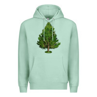 Seafoam White Pine Tree Illustrations Premium Hoodie - LillyAllenDesigns