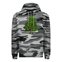 Slate Camo White Pine Tree Illustrations Premium Hoodie - LillyAllenDesigns