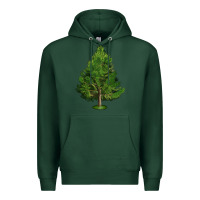 Sports Green White Pine Tree Illustrations Premium Hoodie - LillyAllenDesigns