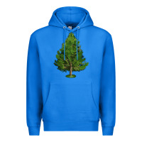 True Royal White Pine Tree Illustrations Premium Hoodie - LillyAllenDesigns