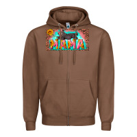 Chestnut mama with baby bear and leopard license plate Zipper Hoodie - Artiststas