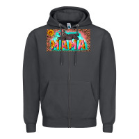 Smoke mama with baby bear and leopard license plate Zipper Hoodie - Artiststas