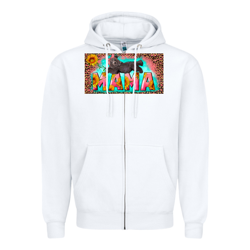 Mama With Baby Bear And Leopard License Plate Zipper Hoodie by Artiststas | Teevron