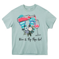 Arona Wine Flip Flops Girl Heavy Core Tee - Bettercallsaul