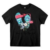 Black Wine Flip Flops Girl Heavy Core Tee - Bettercallsaul