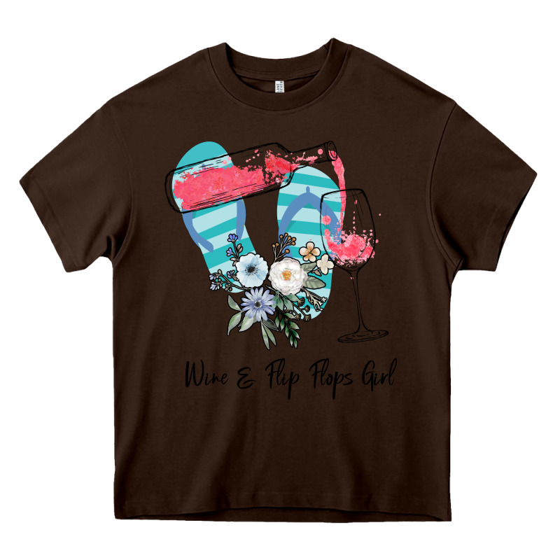 Wine Flip Flops Girl Heavy Core Tee by Bettercallsaul | Teevron