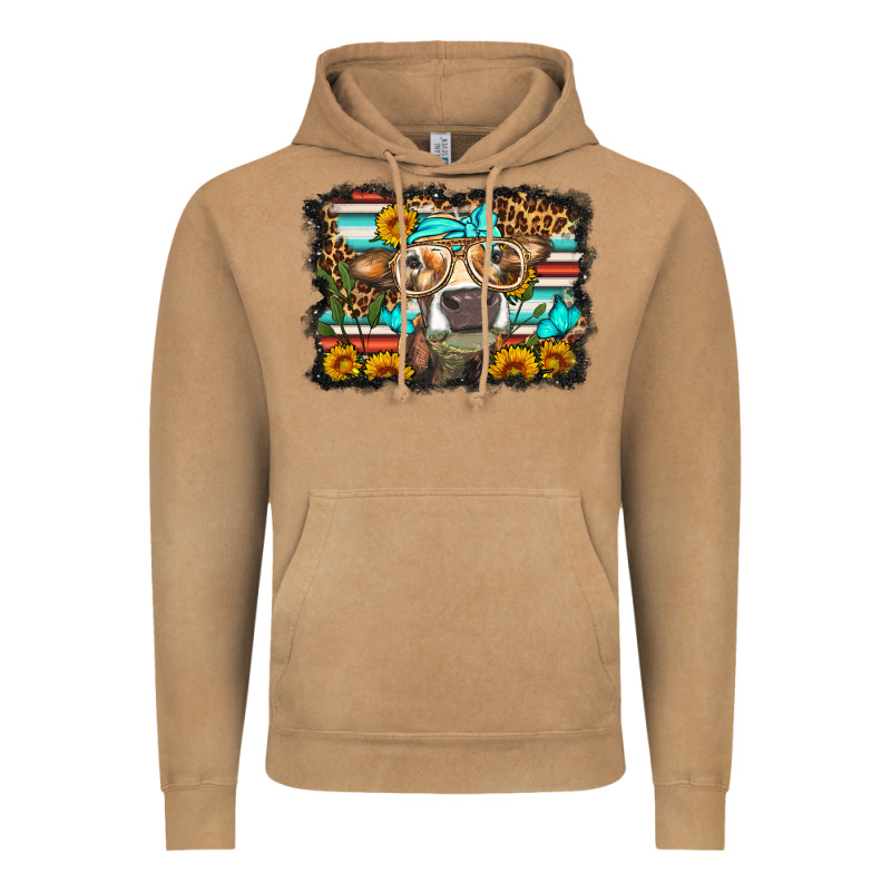 Sunflower Cow Olivia Vintage Hoodie by OliviaCreatesArt | Teevron