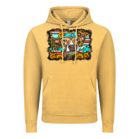 Vintage Mustard sunflower cow olivia Vintage Hoodie - OliviaCreatesArt