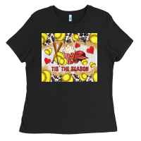 Tis' The Season Softball With Cowhide Tumbler Tbs Ladies Tee | Teevron