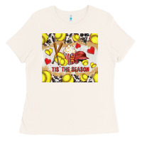 Bone tis' the season softball with cowhide tumbler tbs Ladies Tee - TumblerDesignByShophia