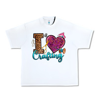 White i love crafting Urban Heavy Tee - RanaPortraitStore