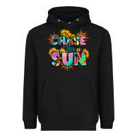 Black chase the sun Heavyweight Hoodie - AdoDesignShop