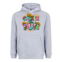 Heather Grey chase the sun Heavyweight Hoodie - AdoDesignShop