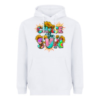 White chase the sun Heavyweight Hoodie - AdoDesignShop