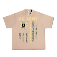 Burro US ARMY Retired  Distressed American Flag Patriotic Urban Heavy Tee - longCreatives