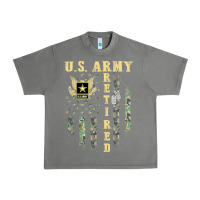 Tornado US ARMY Retired  Distressed American Flag Patriotic Urban Heavy Tee - longCreatives