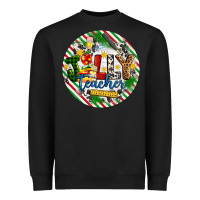 Black Christmas Jolly Teacher Heavyweight Sweatshirt - Artiststas