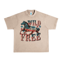 French Oak Wild and free 4th of july Urban Heavy Tee - CowGirlArtShop