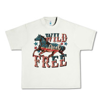 Pistachio Wild and free 4th of july Urban Heavy Tee - CowGirlArtShop