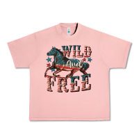 Salmon Wild and free 4th of july Urban Heavy Tee - CowGirlArtShop