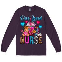 Plum One Loved Nurse Valentines Day Frappe Coffee Long Sleeve Tee - FaDigitalArtStudio
