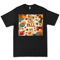 Black Hello Fall Premium Tee - texasbilliewilder