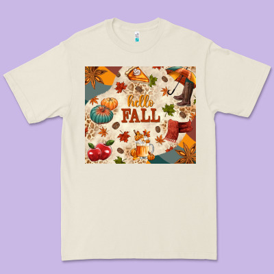 Hello Fall Premium Tee Designed By Texasbilliewilder