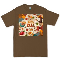 Cacao Hello Fall Premium Tee - texasbilliewilder