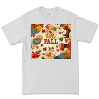 Dove Grey Hello Fall Premium Tee - texasbilliewilder