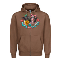 Chestnut hogs and kisses pigs Zipper Hoodie - Artiststas