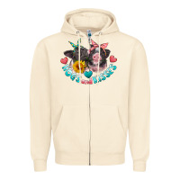 Sandshell hogs and kisses pigs Zipper Hoodie - Artiststas