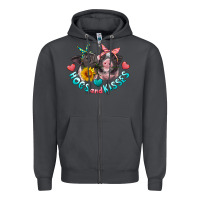 Smoke hogs and kisses pigs Zipper Hoodie - Artiststas