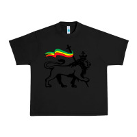 Black Rasta Lion of Judah Rastafarian Reggae Lion and Christian Urban Heavy Tee - longCreatives