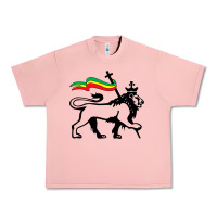 Salmon Rasta Lion of Judah Rastafarian Reggae Lion and Christian Urban Heavy Tee - longCreatives