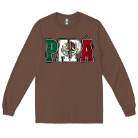 Chestnut Mexican Flag Papá Long Sleeve Tee - Jasminsmagicworld
