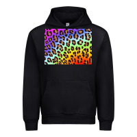 Black leopard background rainbow 3200x2400 Urban Hoodie - AdoDesignShop