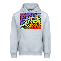 Heather Grey leopard background rainbow 3200x2400 Urban Hoodie - AdoDesignShop