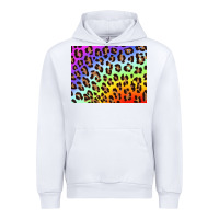 White leopard background rainbow 3200x2400 Urban Hoodie - AdoDesignShop