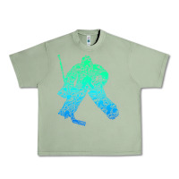 Oil Green Ice Hockey Goalie Hockey Player Youth Men Kids Boys Urban Heavy Tee - longCreatives