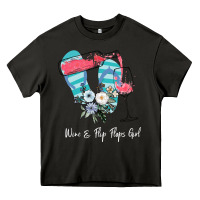 Asphalt Wine Flip Flops Girl Heavy Core Tee - Bettercallsaul