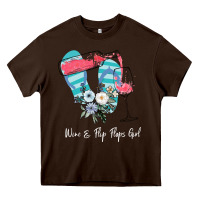 Chocolate Brown Wine Flip Flops Girl Heavy Core Tee - Bettercallsaul