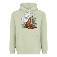 Matcha white  cowgirl  and roses Heavyweight Hoodie - AdoDesignShop