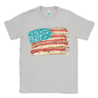 Moon Dust American flag with leopard Classic Tee - HowdyJamesFarm