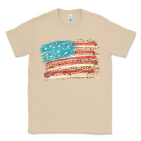 Mushroom American flag with leopard Classic Tee - HowdyJamesFarm