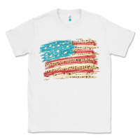 White American flag with leopard Classic Tee - HowdyJamesFarm