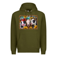 Army Green western sunflower heifers Premium Hoodie - Jasminsmagicworld