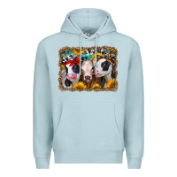 Blue Mist western sunflower heifers Premium Hoodie - Jasminsmagicworld