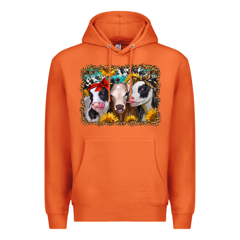 Western Sunflower Heifers Premium Hoodie by Jasminsmagicworld | Teevron